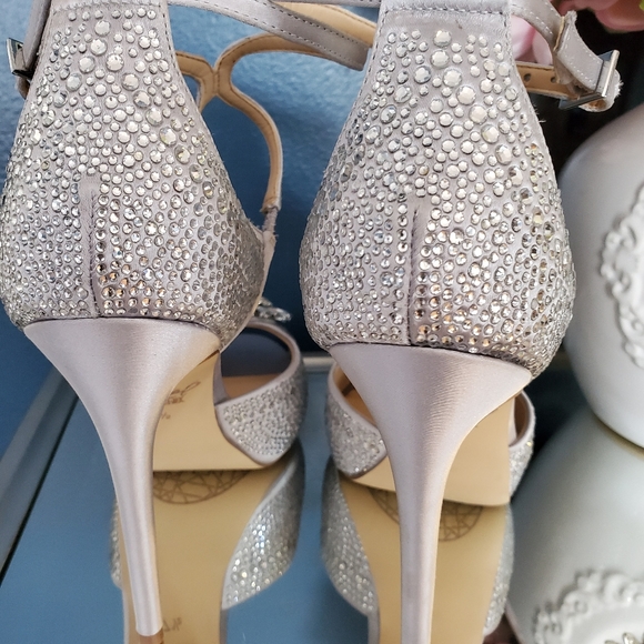Sparkling Silver Rhinestone Stilettos - Picture 4 of 5